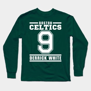 Boston Celtics White 9 Basketball Player Long Sleeve T-Shirt